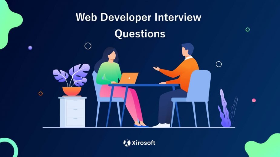Web Developer Interview Questions Banner Design Web Developer Interview Questions Banner Design